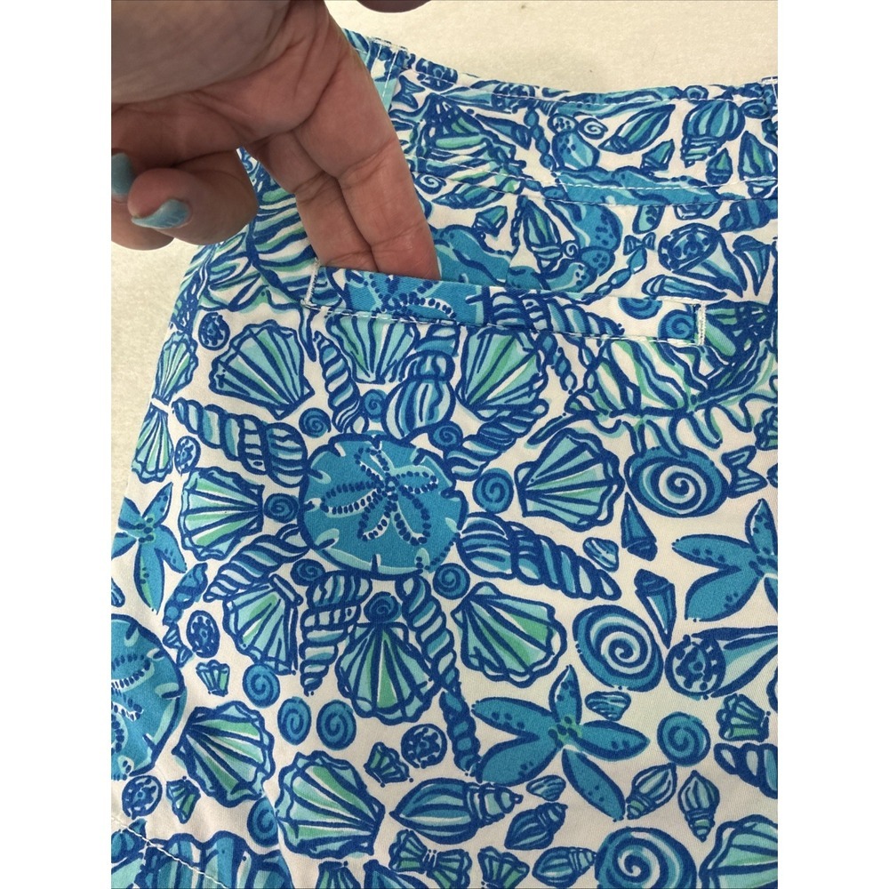 Lilly Pulitzer Women's 00 Callahan Shorts Nautical Sailors Valentine Blue Print - Picture 3 of 10